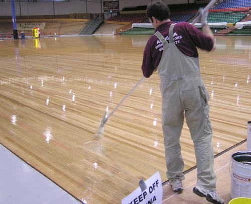 Commercial Floors Sand, Finish and Annual Maintenance
